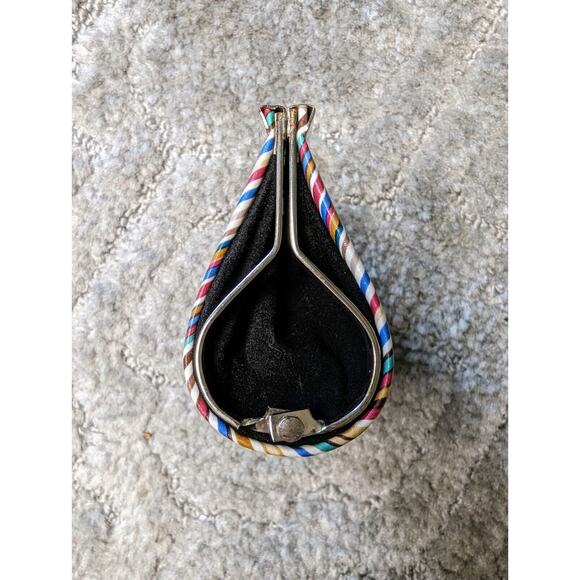 Chevron Kiss Lock Coin Purse multicolor petite purse accessory cute change purse - Picture 7 of 8